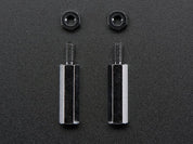 Brass M2.5 Standoffs 16mm tall - Black Plated - Pack of 2