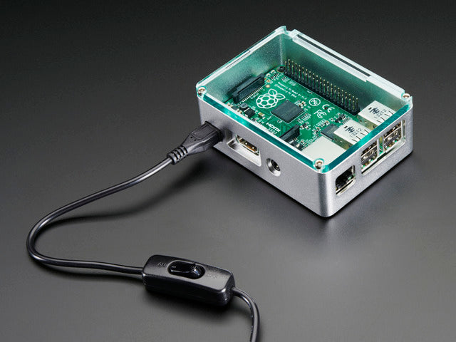 Anidees Silver Case w/ Crystal Top for Raspberry Pi B+/Pi 2/Pi 3