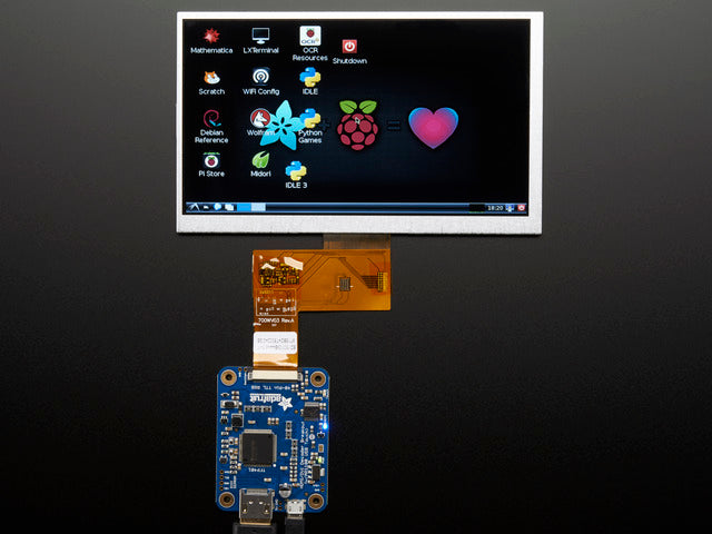 7.0" 40-pin TFT Display - 800x480 without Touchscreen