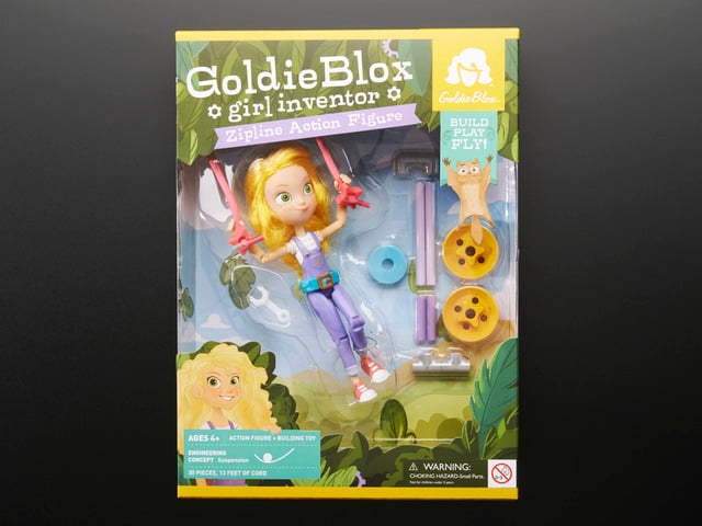 Goldie Blox Action Figure with Zipline