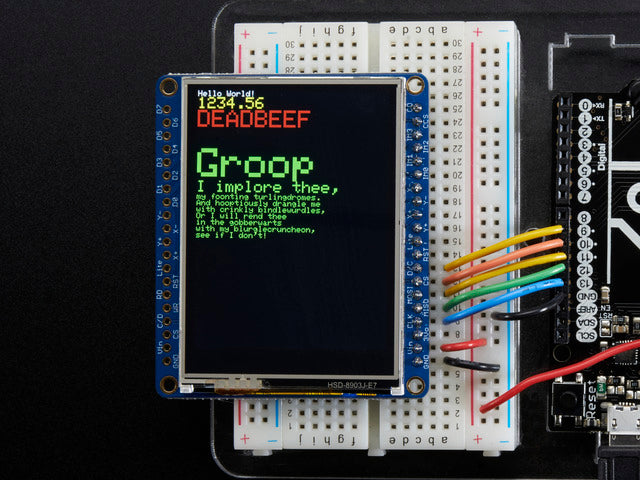 Adafruit 2.4" TFT LCD with Touchscreen Breakout w/MicroSD Socket