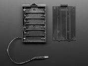 6 x AA battery holder with 5.5mm/2.1mm plug