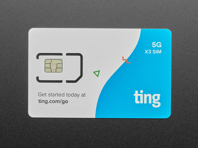 GSM SIM Card from Ting & Adafruit - Data/Voice/Text