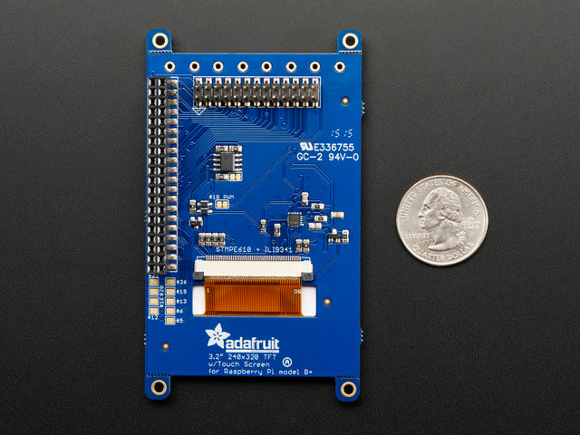 PiTFT Plus 320x240 3.2" TFT + Resistive Touchscreen