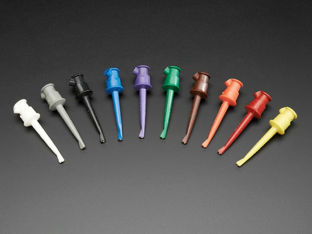Pomona Minigrabber Test Clip Kit - Multi-Color Pack of 10