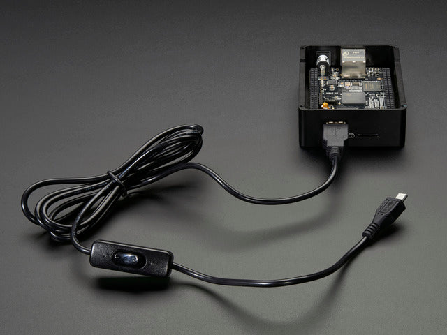 Anidees Beaglebone Black Case - Black Aluminum with Smoke Top