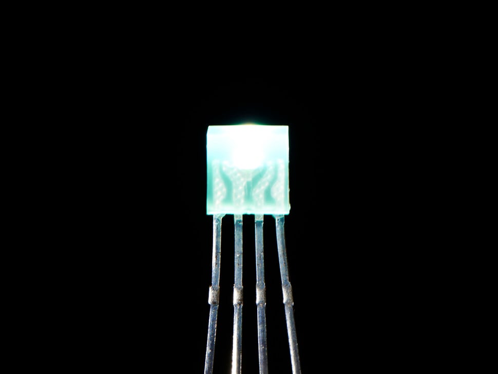 Diffused Rectangular 5mm RGB LEDs - Pack of 10