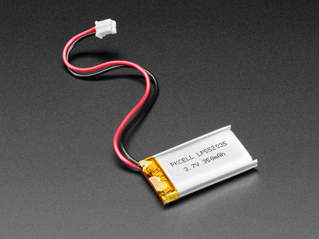 Lithium Ion Polymer Battery - 3.7V 350mAh
