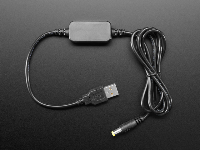USB to 5.5mm / 2.1mm DC Booster Cable - 12V Output