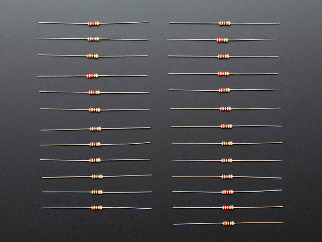 Through-Hole Resistors - 220 ohm 5% 1/4W - Pack of 25