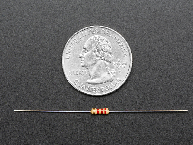 Through-Hole Resistors - 2.2K ohm 5% 1/4W - Pack of 25