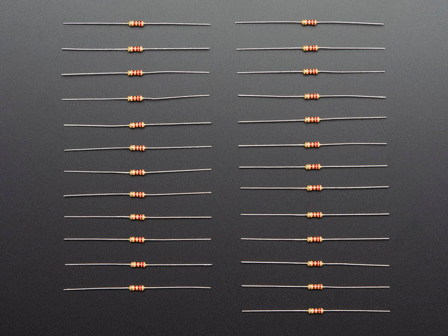 Through-Hole Resistors - 2.2K ohm 5% 1/4W - Pack of 25