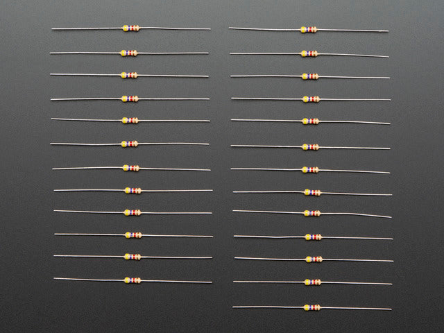 Through-Hole Resistors - 4.7K ohm 5% 1/4W - Pack of 25