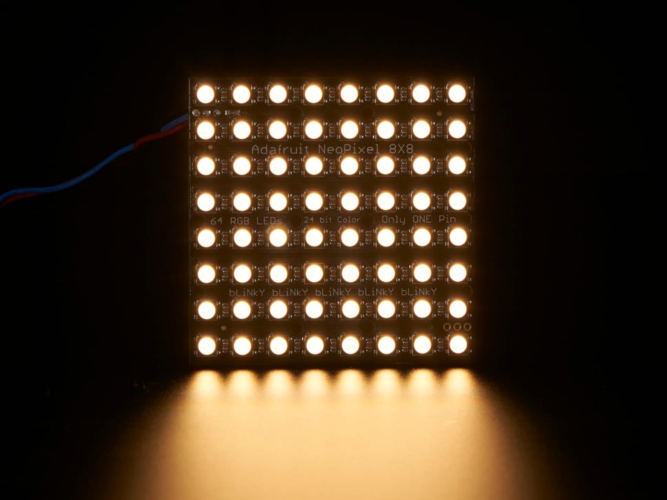Adafruit NeoPixel NeoMatrix - 64 RGBW - Warm White