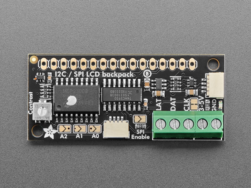 i2c / SPI character LCD backpack - STEMMA QT / Qwiic