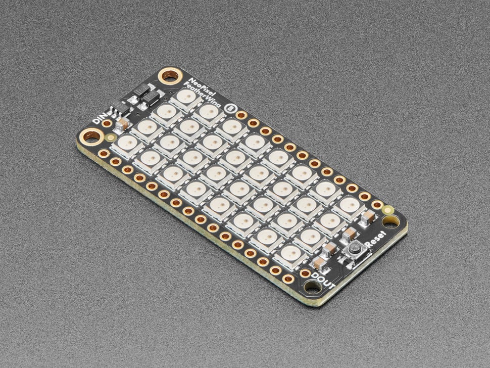 NeoPixel FeatherWing - 4x8 RGB LED Add-on For All Feather Boards