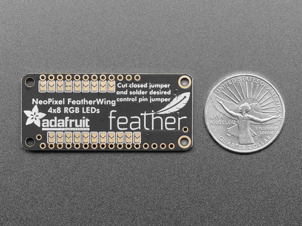 NeoPixel FeatherWing - 4x8 RGB LED Add-on For All Feather Boards