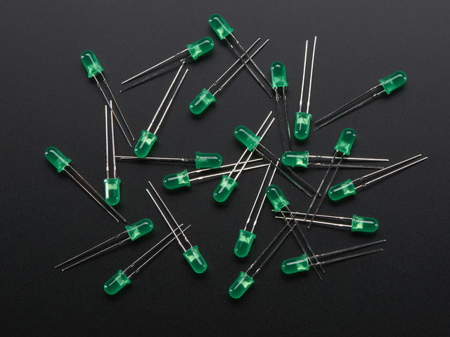 Diffused Green 5mm LED (25 pack)