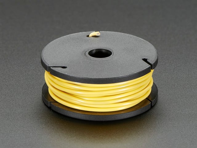 Stranded-Core Wire Spool - 25ft - 22AWG - Yellow