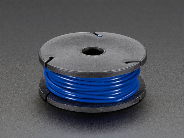 Solid-Core Wire Spool - 25ft - 22AWG - Blue