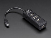 USB Mini Hub with Power Switch - OTG Micro-USB