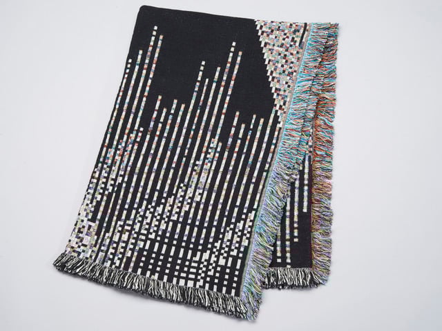 Glitch Textiles Dark Code Throw