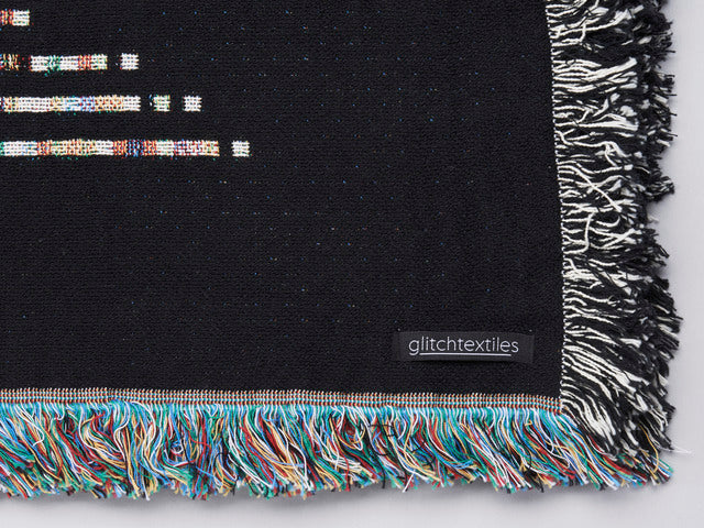 Glitch Textiles Dark Code Throw