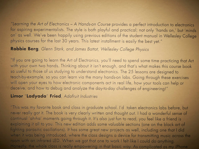 Learning the Art of Electronics - A Hands-On Lab Course