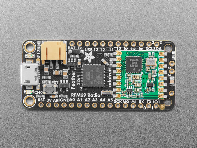 Adafruit Feather 32u4 with RFM69HCW Packet Radio - 433MHz