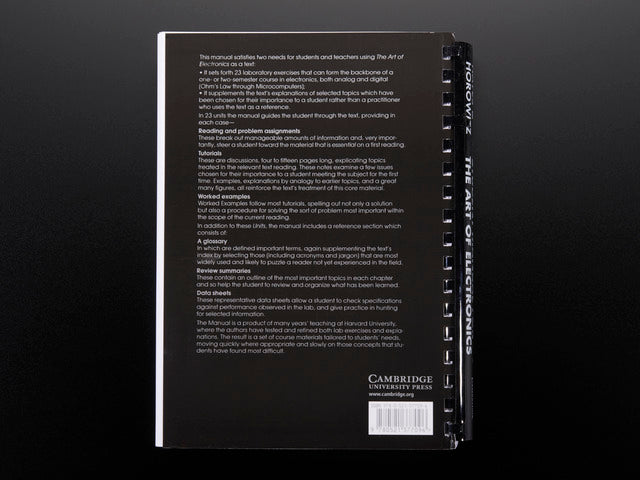 The Art of Electronics - Student manual w/ exercises for 2nd Ed.