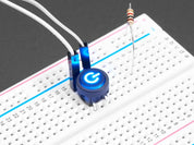 Mini Illuminated Momentary Pushbutton - Blue Power Symbol