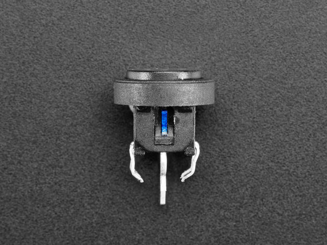 Mini Illuminated Momentary Pushbutton - Blue Power Symbol