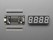 Adafruit 0.56" 4-Digit 7-Segment FeatherWing Display - Blue