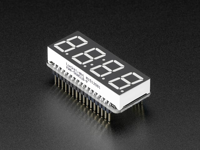 Adafruit 0.56" 4-Digit 7-Segment FeatherWing Display - Red