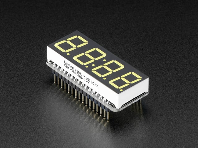 Adafruit 0.56" 4-Digit 7-Segment Display w/ FeatherWing - White