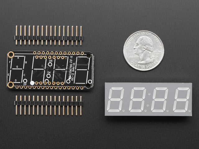 Adafruit 0.56" 4-Digit 7-Segment FeatherWing Display - Yellow