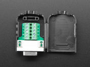 DE-9 (DB-9) Female Socket Connector to Terminal Block Breakout