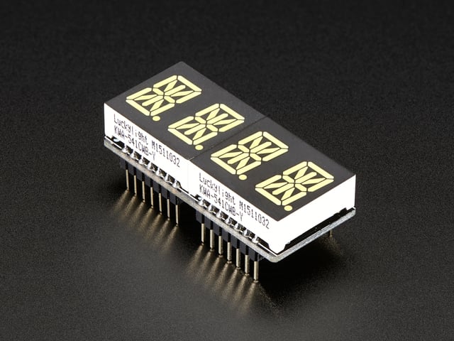 Adafruit 0.54" Quad Alphanumeric FeatherWing Display - White