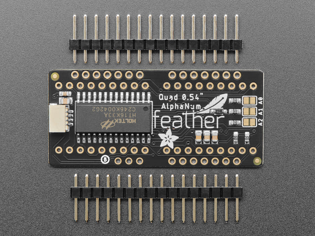 Adafruit 0.54" Quad Alphanumeric FeatherWing Display - Yellow