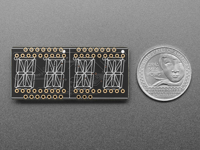 Adafruit 0.54" Quad Alphanumeric FeatherWing Display - Yellow