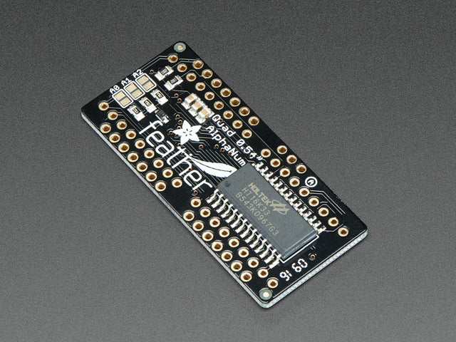 Adafruit 0.54" Quad Alphanumeric FeatherWing - Yellow/Green