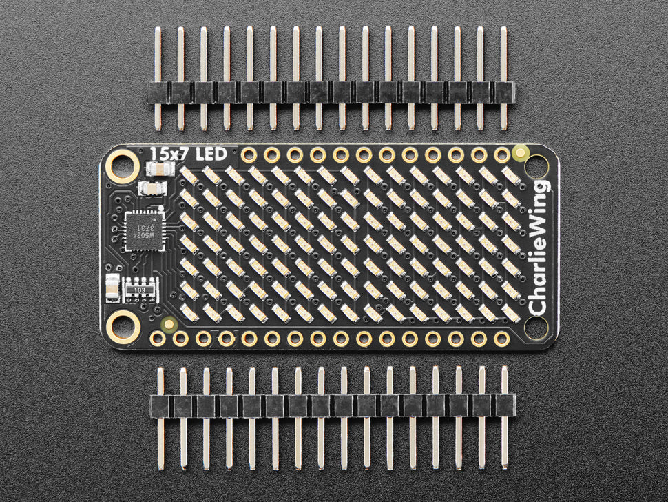 Adafruit 15x7 CharliePlex LED Matrix Display FeatherWing Yellow