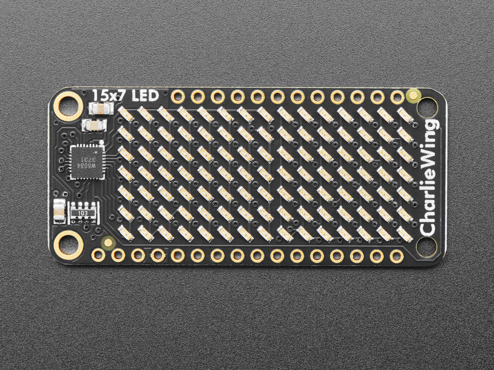 Adafruit 15x7 CharliePlex LED Matrix Display FeatherWing Yellow