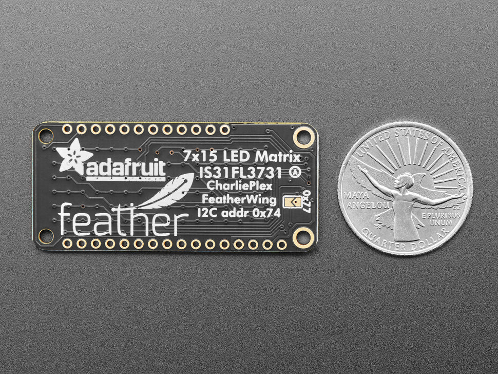 Adafruit 15x7 CharliePlex LED Matrix FeatherWing - Cool White