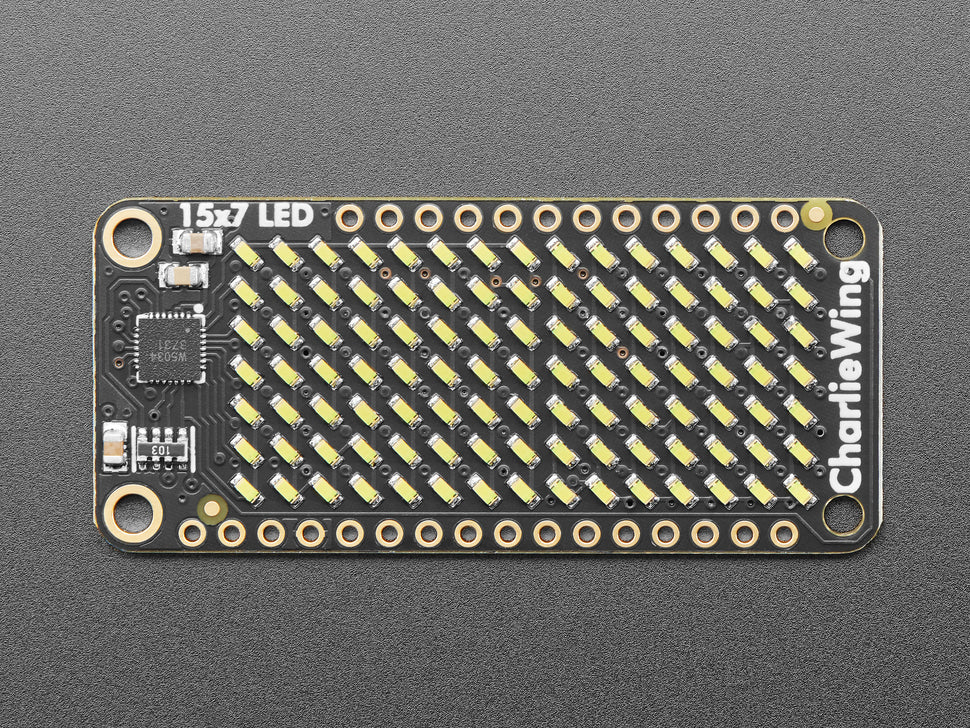 Adafruit 15x7 CharliePlex LED Matrix FeatherWing - Cool White