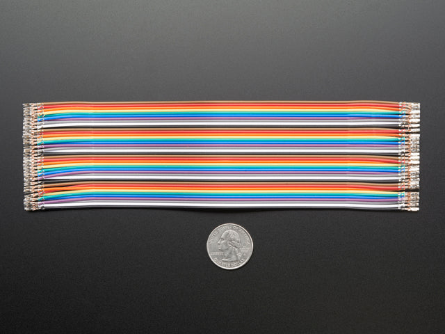 Premium Female/Female Raw Custom Jumper Wires - 40 x 6" (150mm)