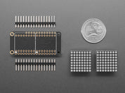 Adafruit 0.8" 8x16 LED Matrix FeatherWing Display Kit - Green
