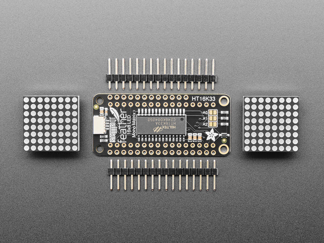 Adafruit 0.8" 8x16 LED Matrix FeatherWing Display - Red