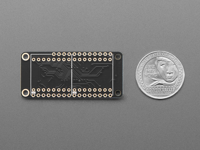 Adafruit 0.8" 8x16 LED Matrix FeatherWing Display Kit - Yellow