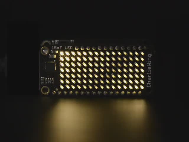 Adafruit 15x7 CharliePlex LED Matrix FeatherWing - Warm White